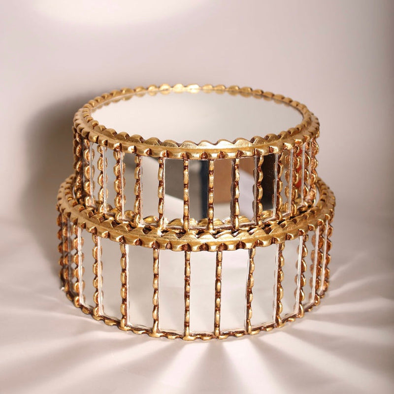 Base Espejo Oro - 30cm