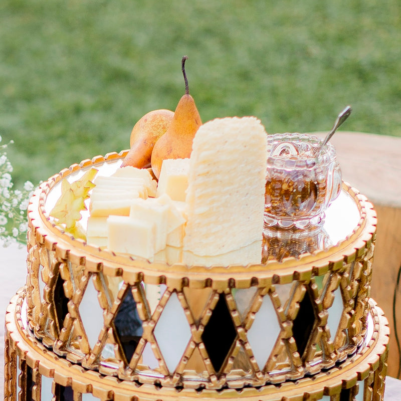 Base Rombos Blanco y Negro - 30cm