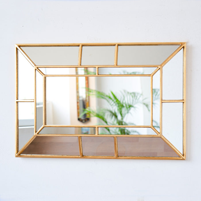 Espejo Rectangular Oro